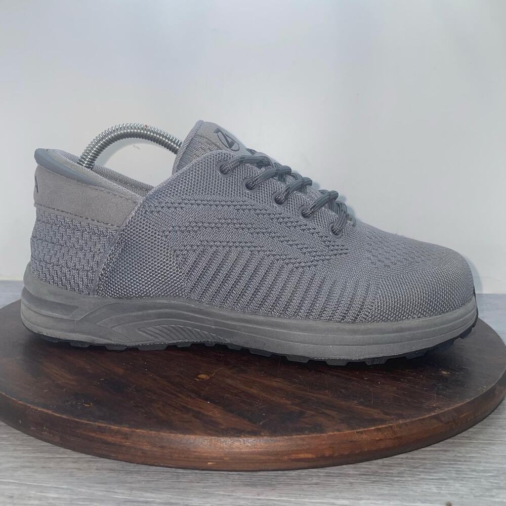 Zeba Steel Grey Mens Size 8.5 6E Extra Wide Shoes Sneakers Lace Up Mesh Comfort